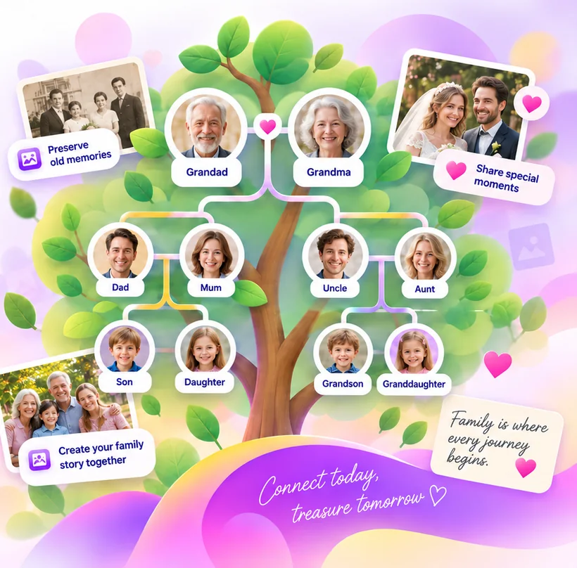 WEFAMI — one family tree, built by everyone in it. Sign up free.
